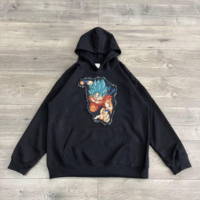 SUPERSAIYAN BLUE TAPESTRY PATCH HOODIE-9057