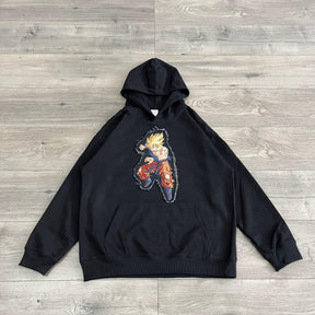 SUPER SAIYAN TAPESTRY PATCH HOODIE-9058