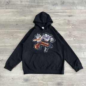 GOKU ULTRA INSTINCT TAPESTRY PATCH HOODIE-9083