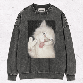 WACKY CAT HEAVY WEIGHT COTTON TEE-021