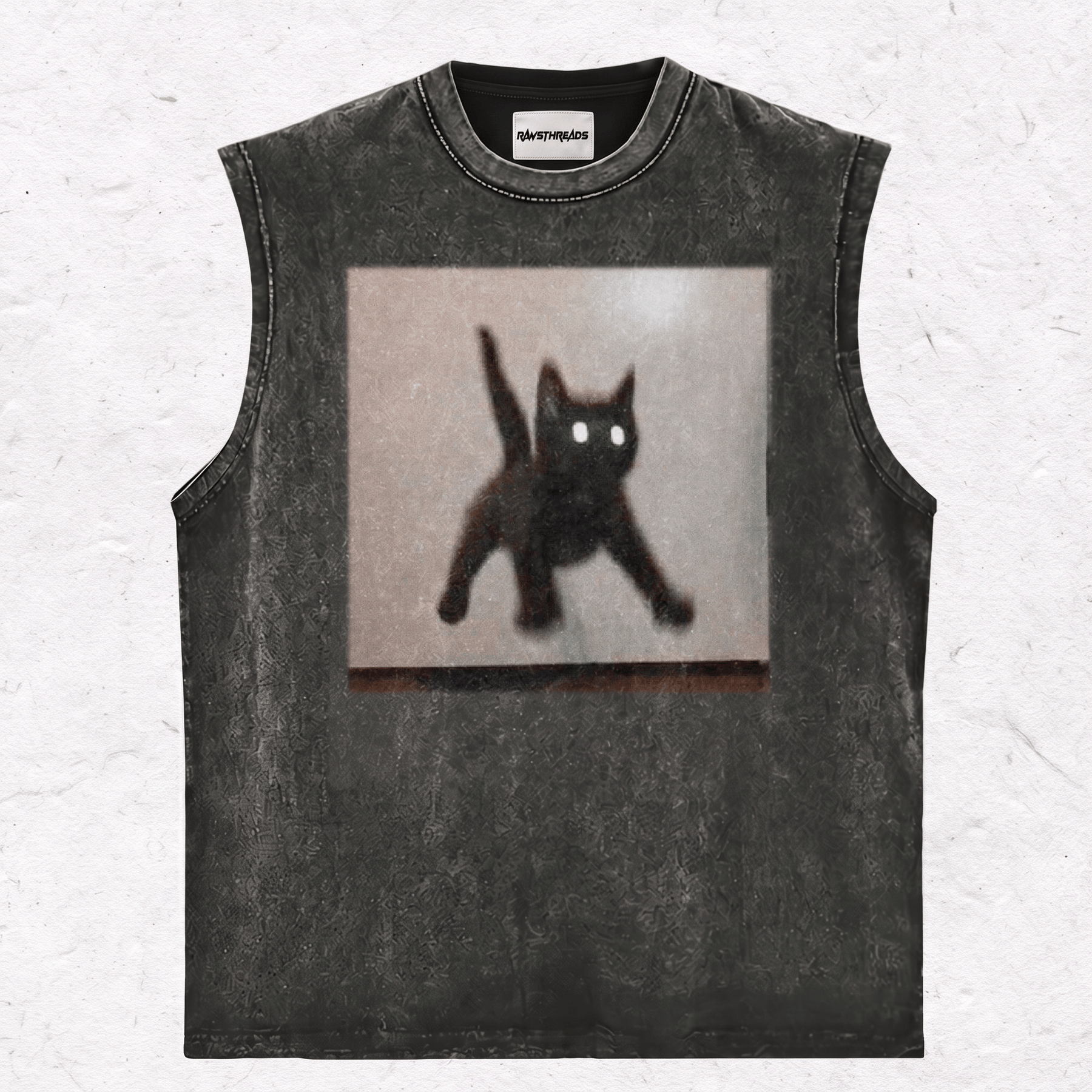 WACKY CAT HEAVY WEIGHT COTTON TEE-022