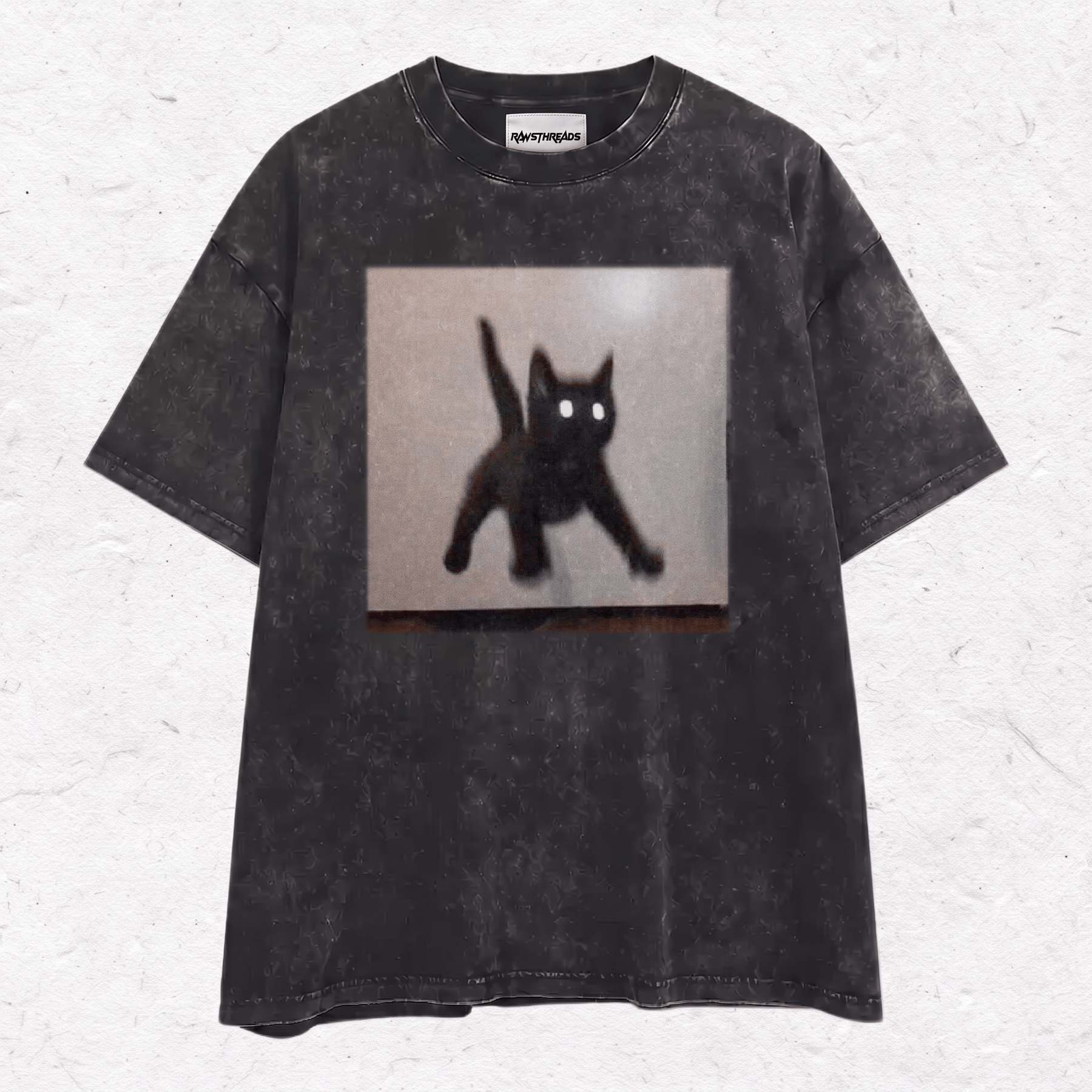 WACKY CAT HEAVY WEIGHT COTTON TEE-022