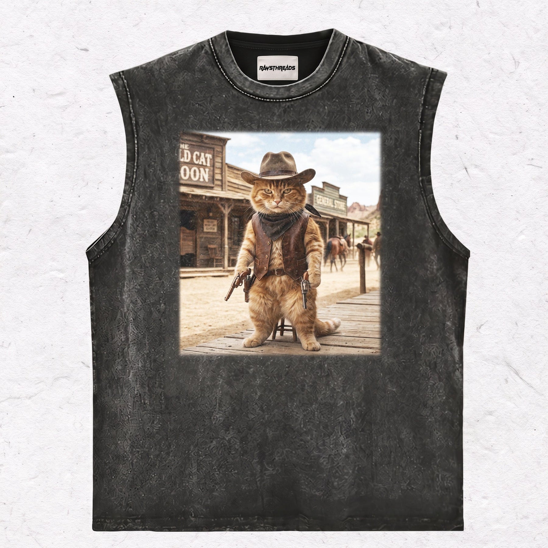 WESTERN CAT HEAVY WEIGHT COTTON TEE-003