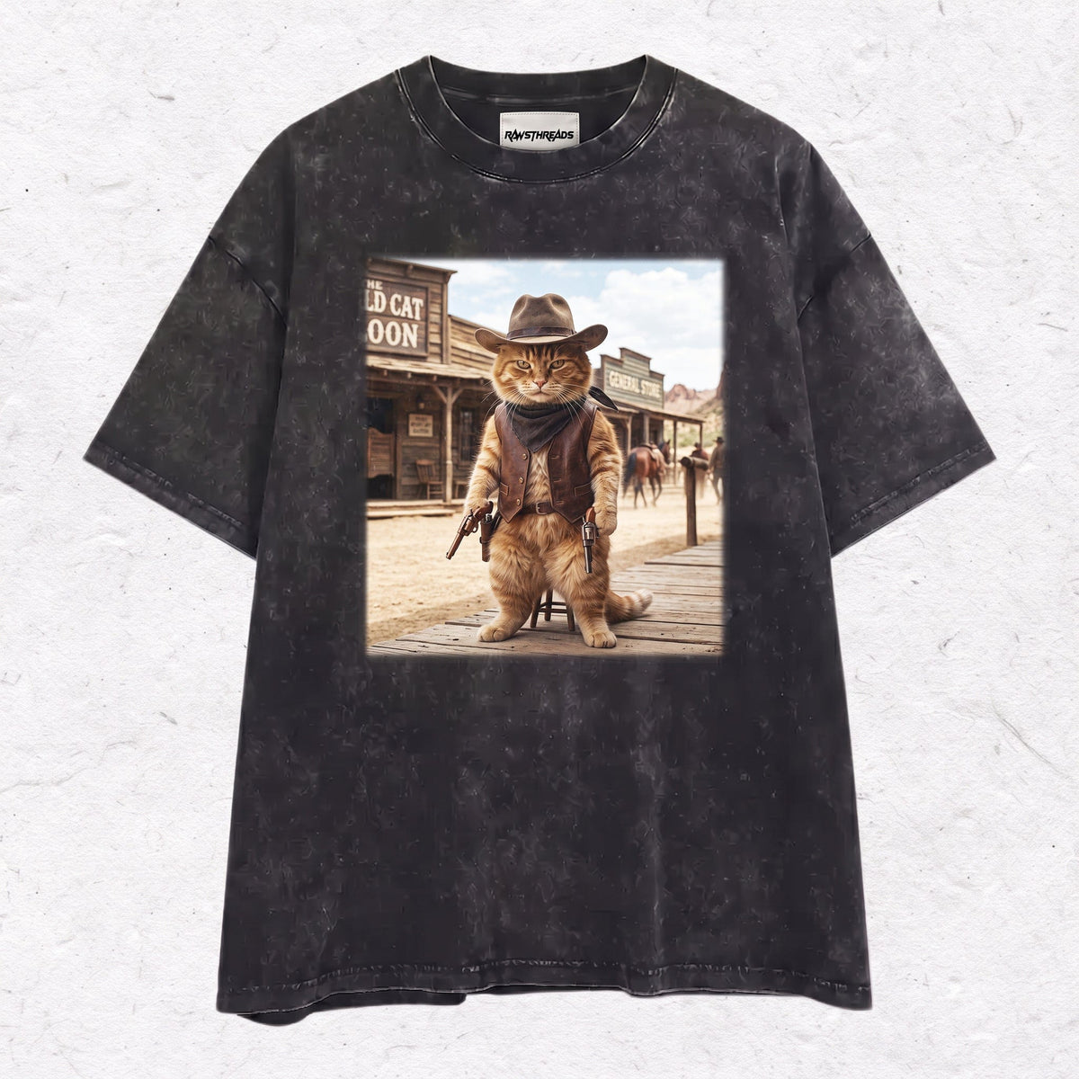 WESTERN CAT HEAVY WEIGHT COTTON TEE-003