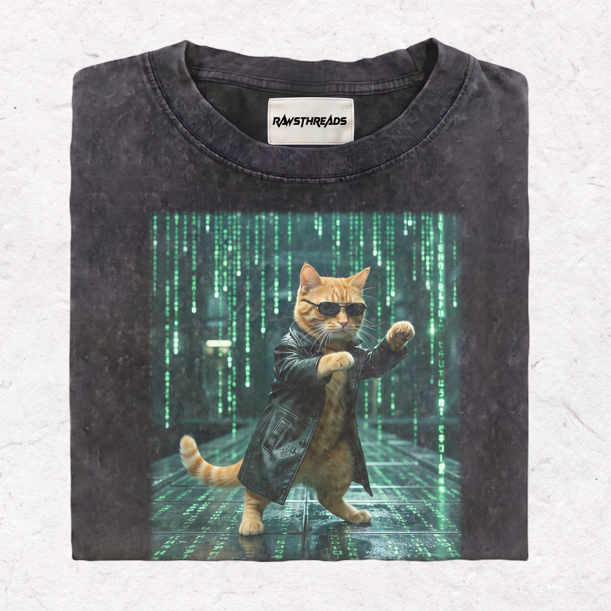 HACKER CAT HEAVY WEIGHT COTTON TEE-004