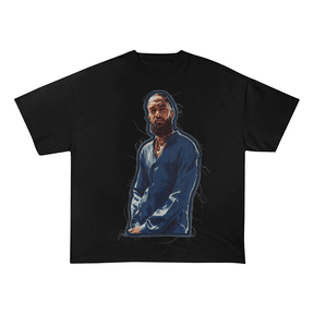 NIPSEY HUSSLE BEARDED RAPPER HEAVYWEIGHT PATCH TEE-51334