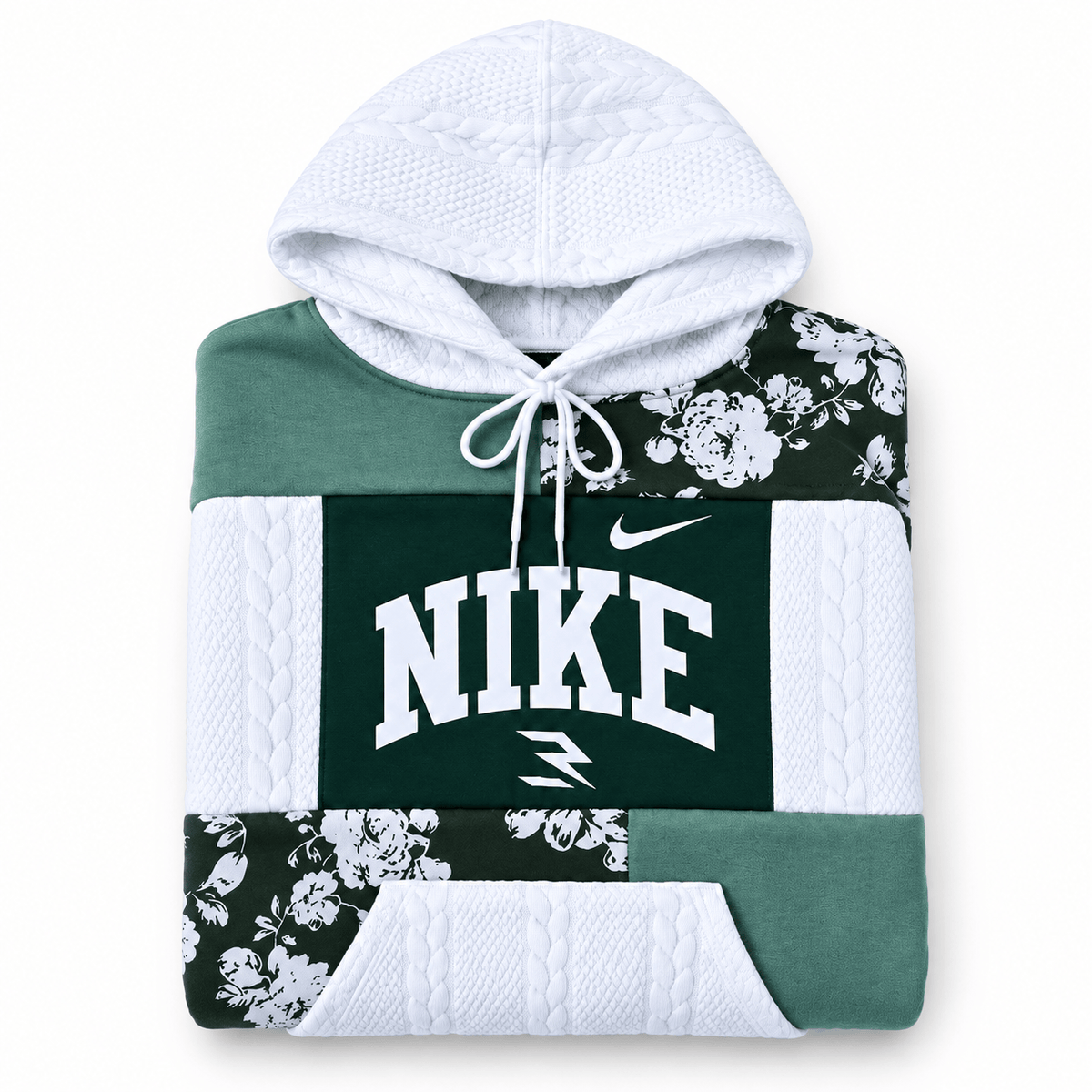Green Mood Patchwork Hoodie -02