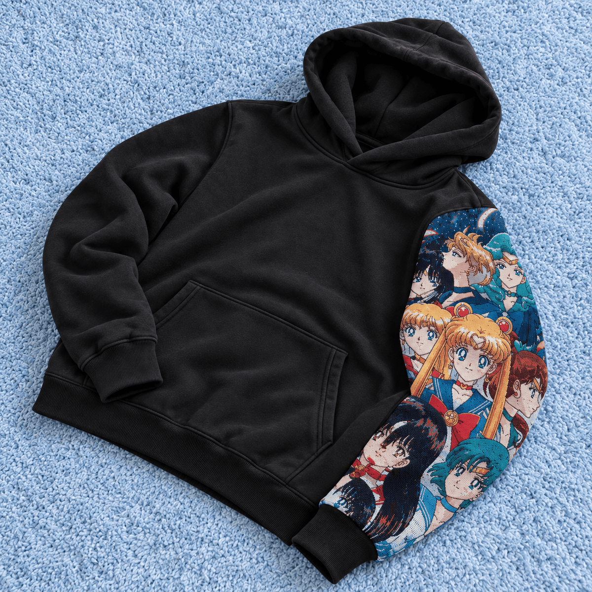 Beauty Girl Patchwork Hoodie -10