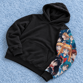 Beauty Girl Patchwork Hoodie -10