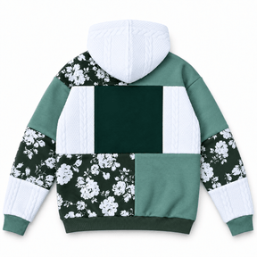 Green Mood Patchwork Hoodie -02