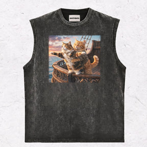 TITANIC CAT HEAVY WEIGHT COTTON TEE-008