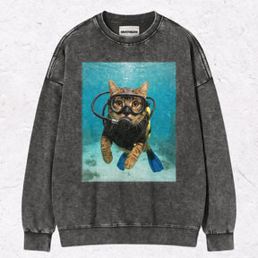 WACKY CAT HEAVY WEIGHT COTTON TEE-009