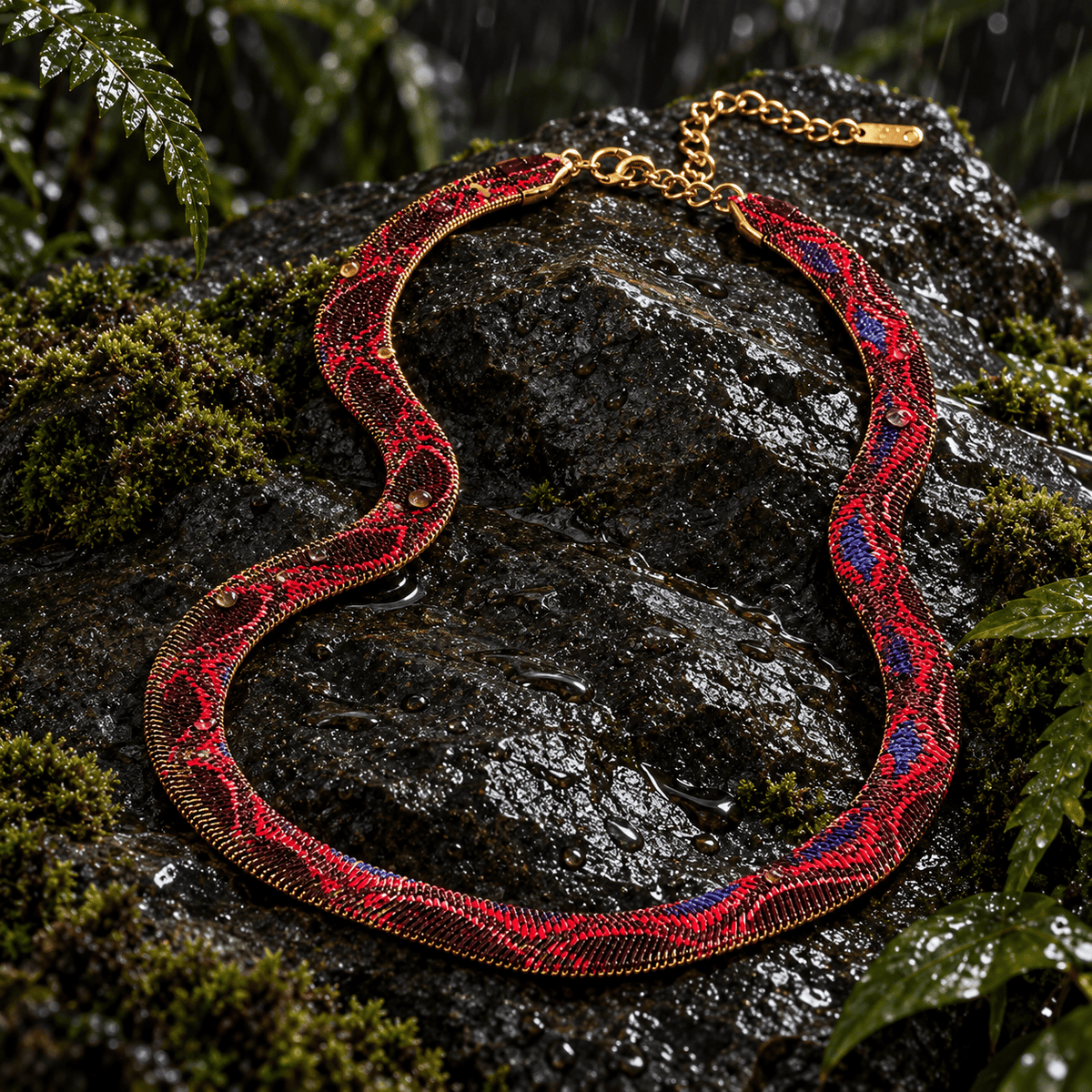 SNAKE PATTERN NECKLACE