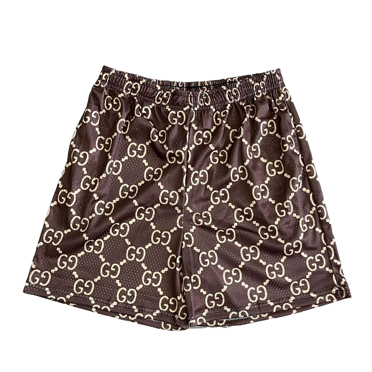 BROWN GU MESH SHORTS-8719