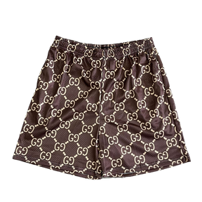 BROWN GU MESH SHORTS-8719