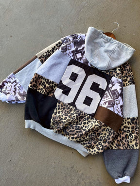Varsity Slasher Patchwork Hoodie -01
