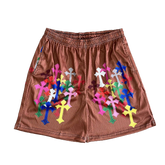 COLORFUL CROSS MESH SHORTS-8718