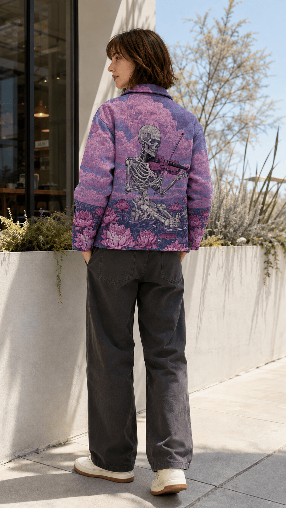 VIOLIN SKULL TAPESTRY JACKET