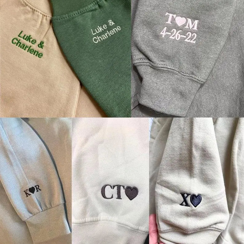 Custom Father And Child Photo Embroidery Hoodie