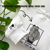 Custom Father And Child Photo Embroidery Hoodie