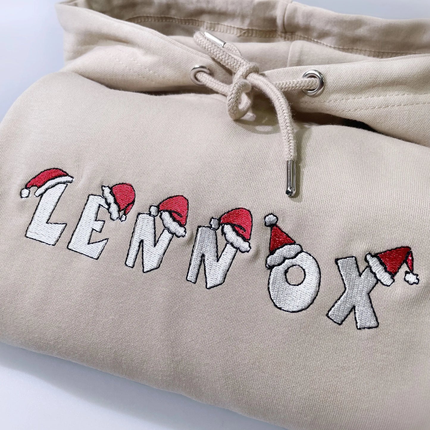 Custom Name Sweatshirt with Christmas Hat