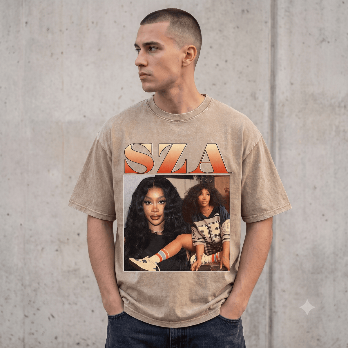 SZA HEAVY WEIGHT COTTON TEE-8870