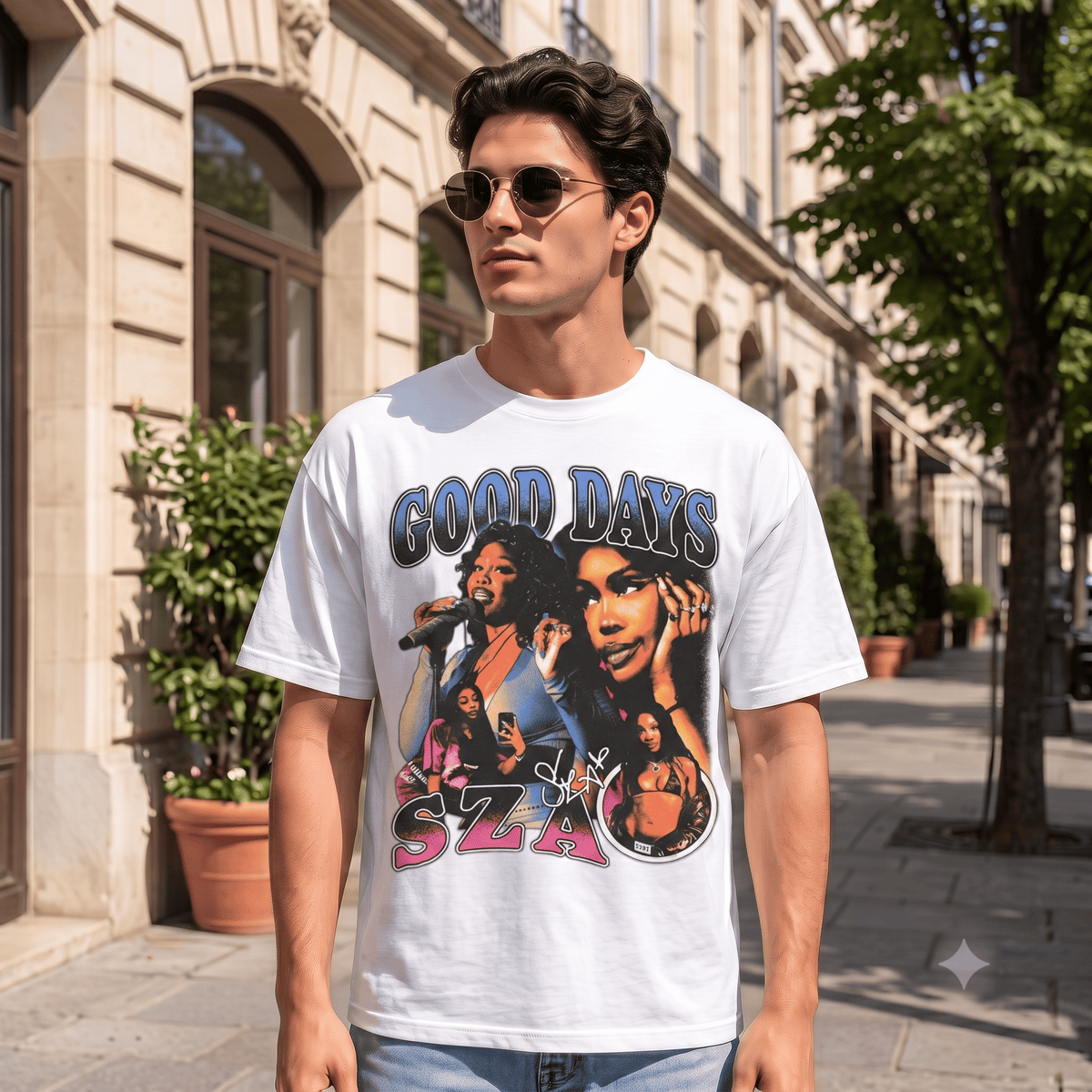 SZA SIGNATURE & GOOD DAYS TEXT HEAVYWEIGHT COTTON TEE-57027