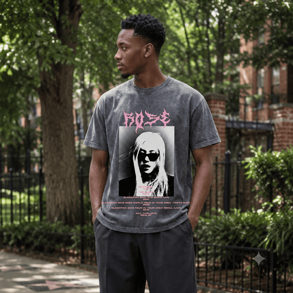ROSE HEAVY WEIGHT COTTON TEE-8918