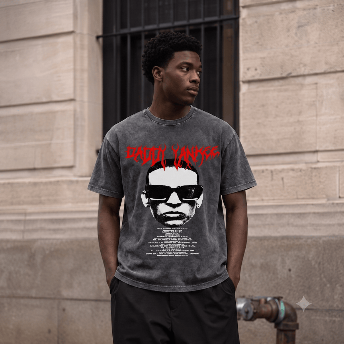 DADDY YANKEE HEAVY WEIGHT COTTON TEE-8927
