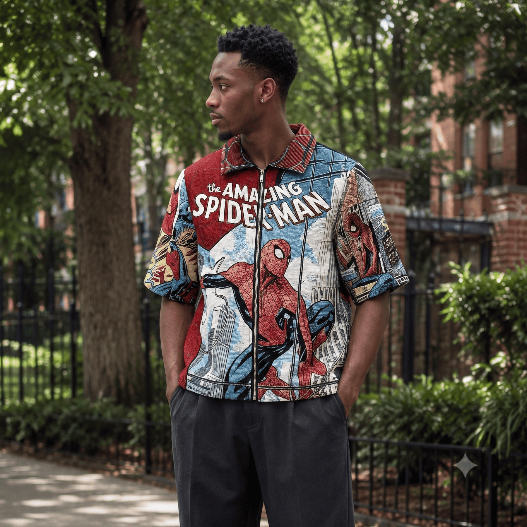 RED SPIDER TAPESTRY TEE