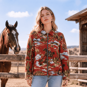 RED COWBOY TAPESTRY JACKET