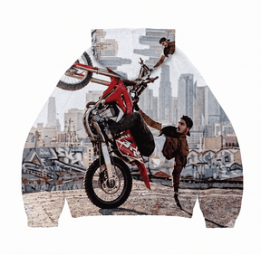 WHEELIE TAPESTRY HOODIE
