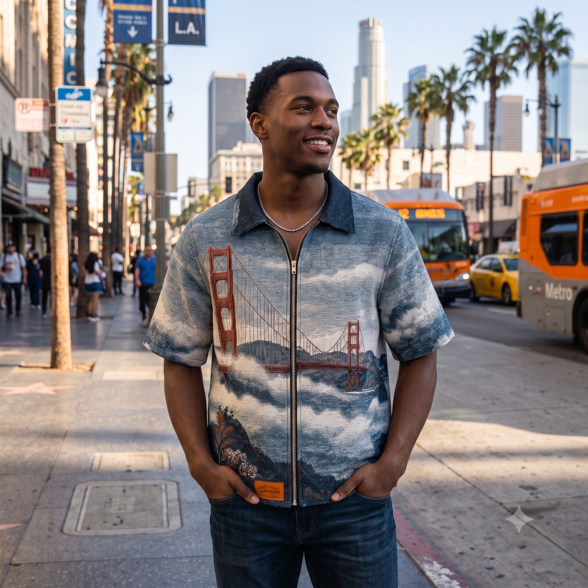 GG BRIDGE TAPESTRY TEE