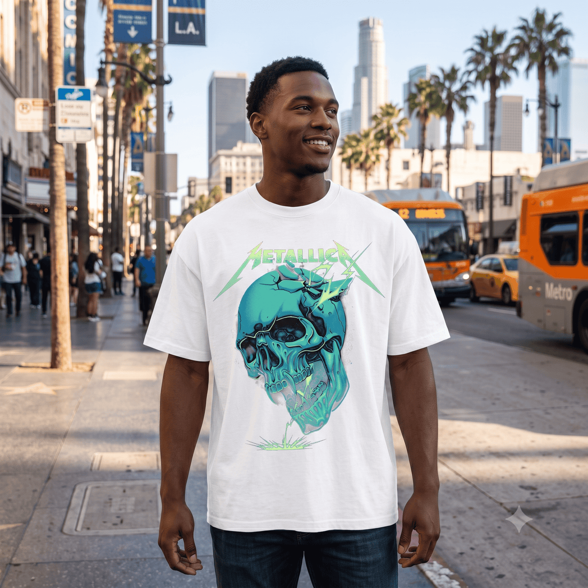 METALLICA - GREEN SKULL TEE-57062
