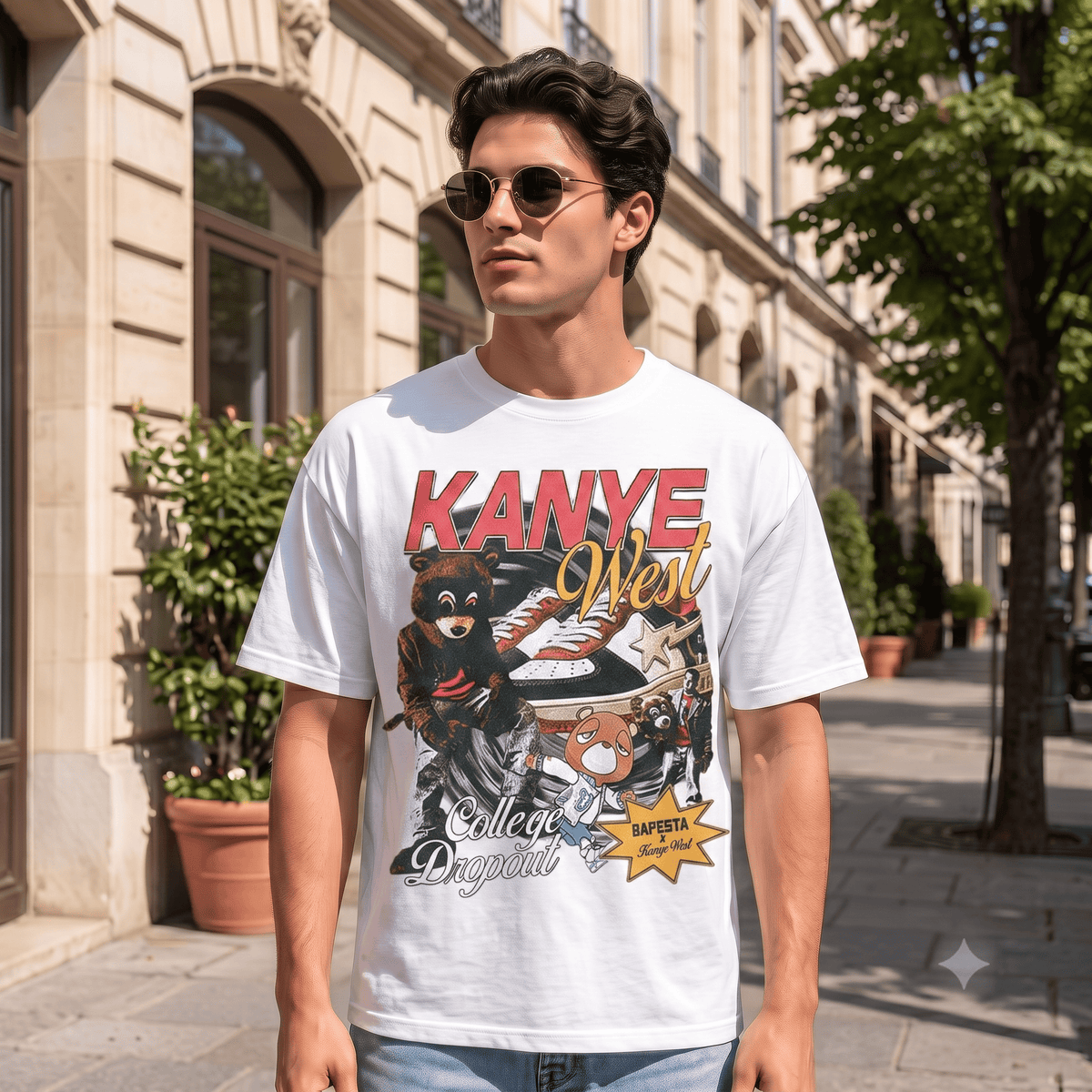 KANYE WEST COLLEGE DROPOUT BAPESTA HEAVYWEIGHT COTTON TEE-57039