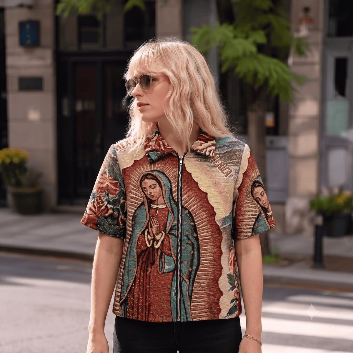 VIRGENCITA TAPESTRY TEE