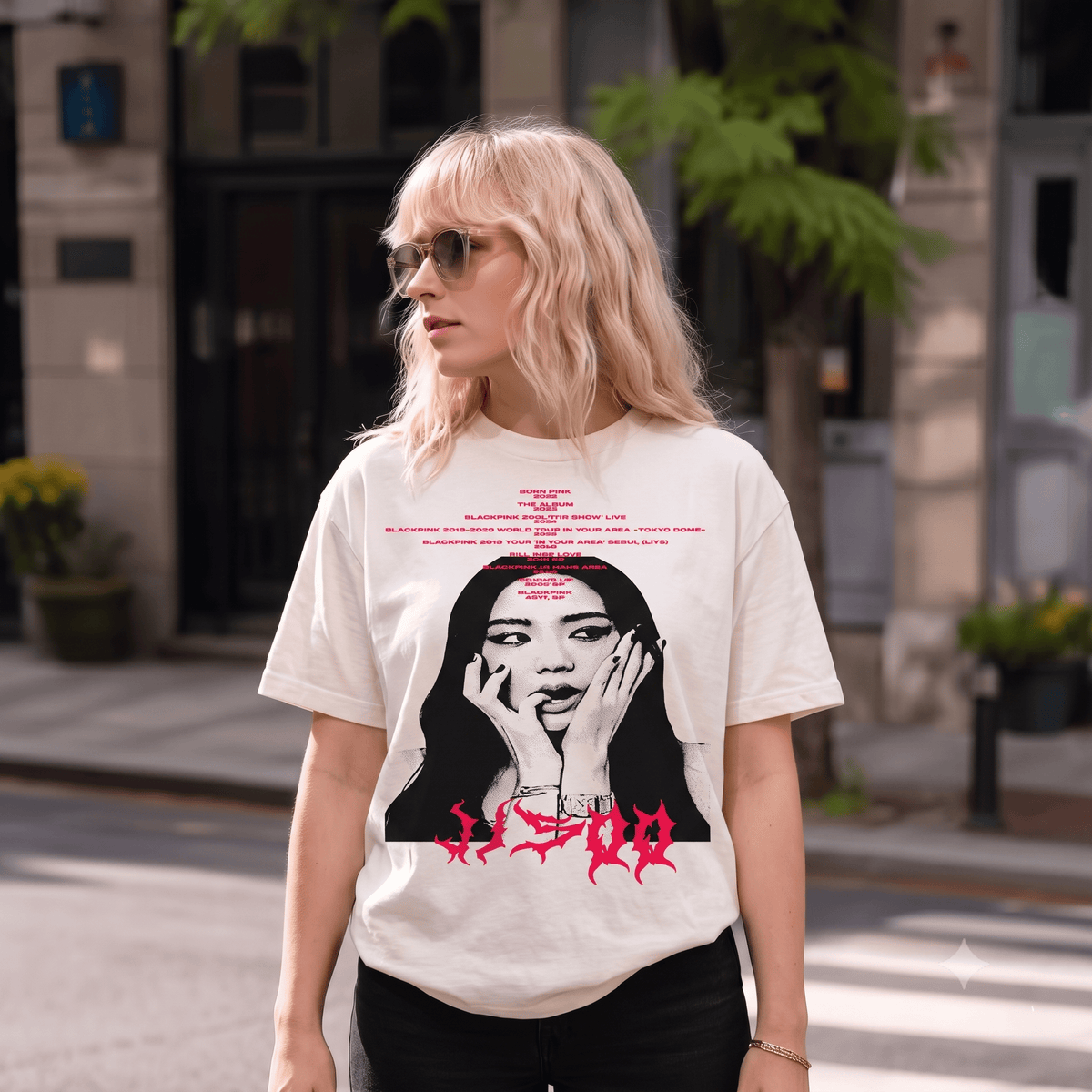 JISOO HEAVY WEIGHT COTTON TEE-8907