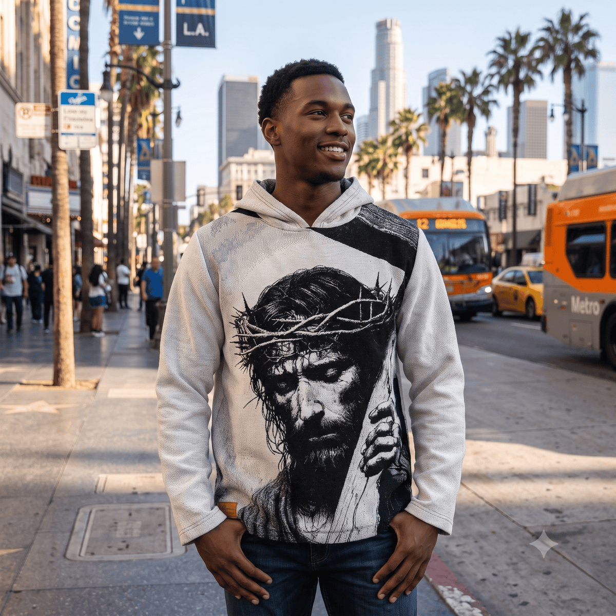 JESUS V3 TAPESTRY HOODIE