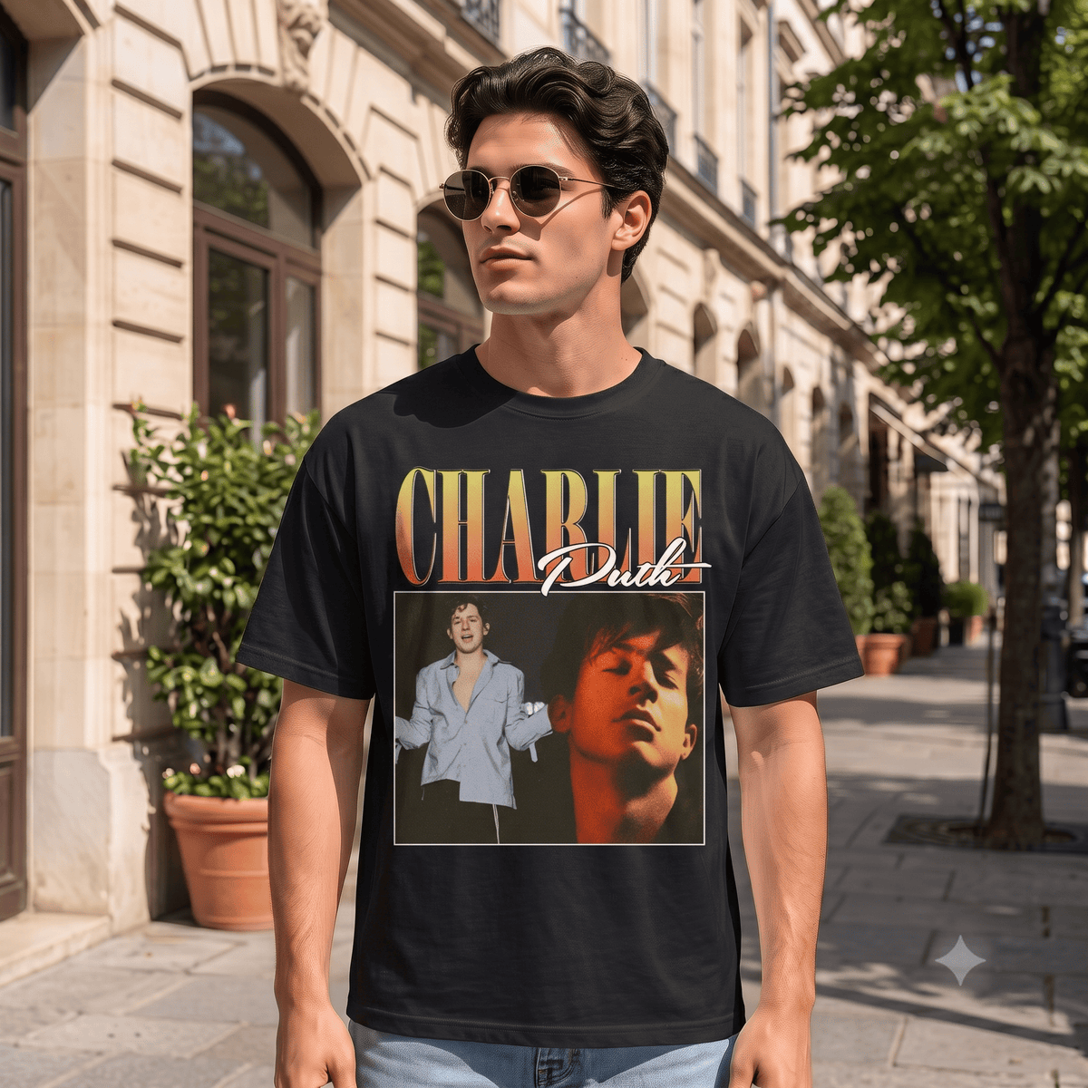 CHARLIE PUTH HEAVY WEIGHT COTTON TEE-8857