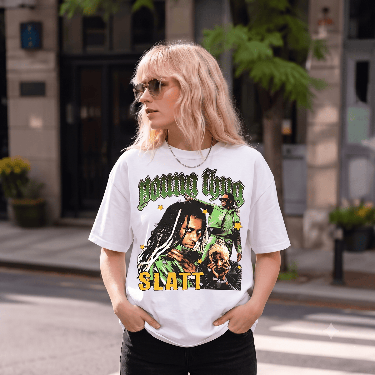 YOUNG THUG SLATT WEIGHT COTTON TEE-5702