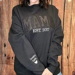 Mama Glitter Applique sweatshirt/ Hoodie