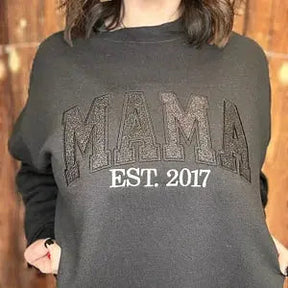 Mama Glitter Applique sweatshirt/ Hoodie