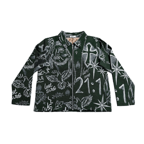 RETRO TIE DYE CROS GREEN JACKET