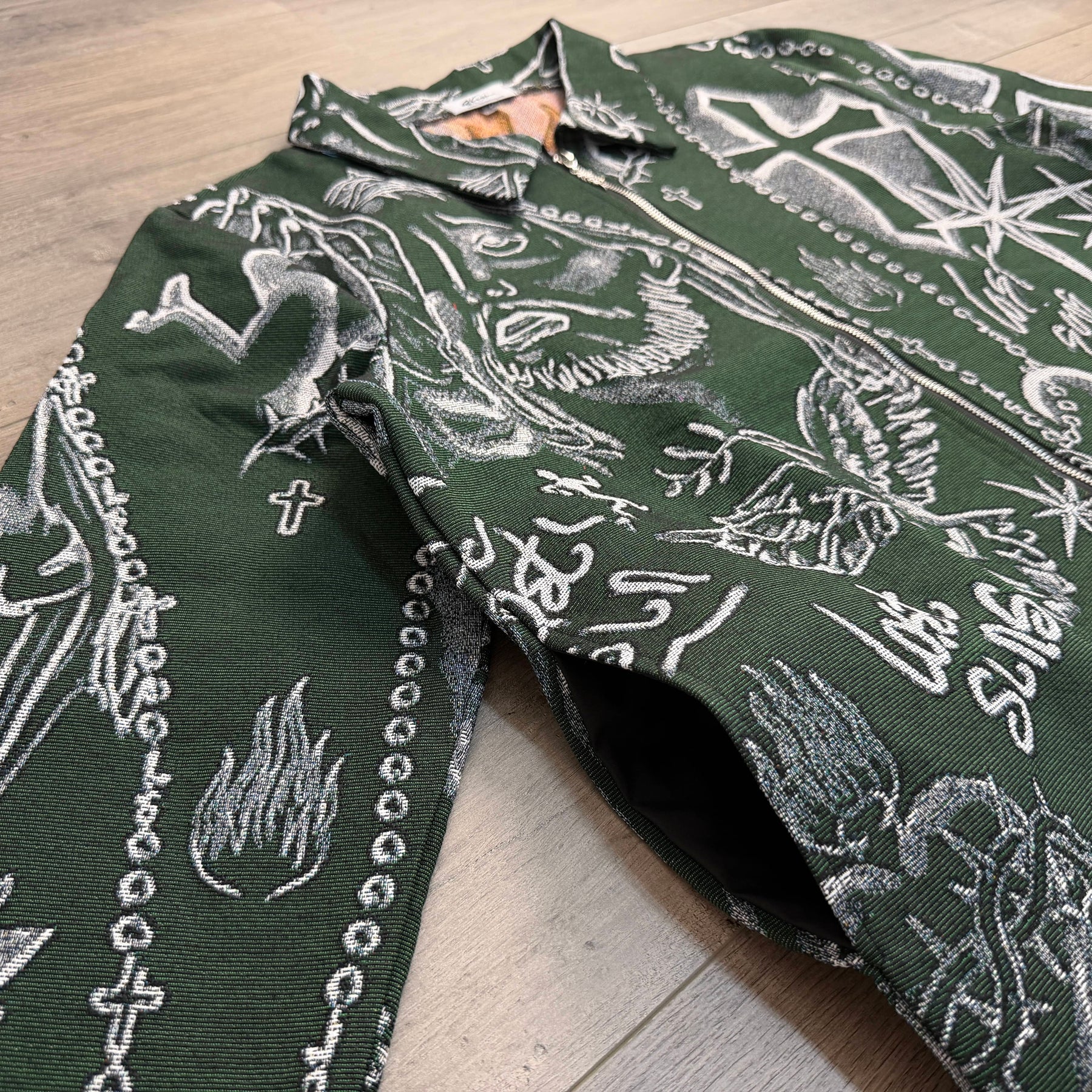 RETRO TIE DYE CROS GREEN JACKET