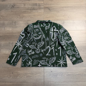 RETRO TIE DYE CROS GREEN JACKET