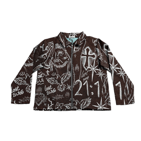 RETRO TIE DYE CROS BROWN JACKET