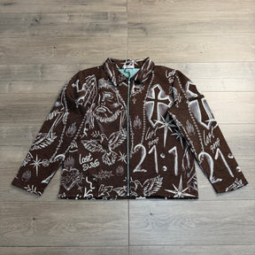RETRO TIE DYE CROS BROWN JACKET