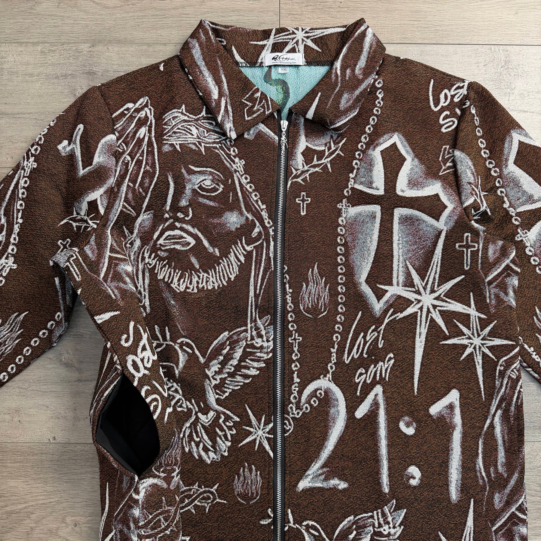 RETRO TIE DYE CROS BROWN JACKET