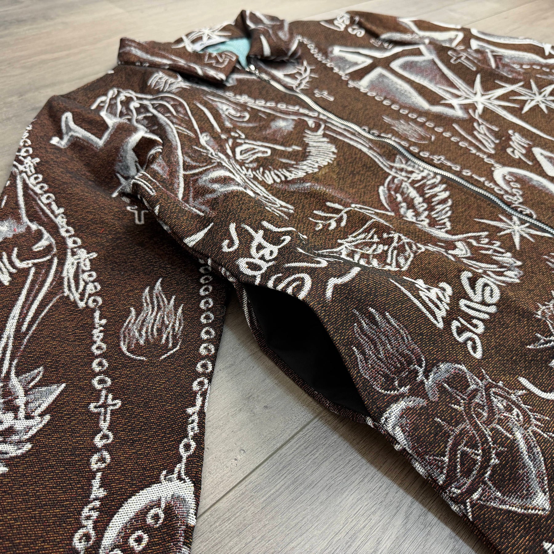 RETRO TIE DYE CROS BROWN JACKET