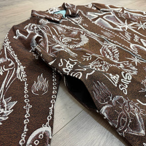 RETRO TIE DYE CROS BROWN JACKET